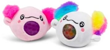 Axolotl Squeezy Bead Ball – Soft Squishy Sensory Toy with Pop-Out Action, Stress Relief Fidget in Pink or White for Kids & Adults 3 Years+