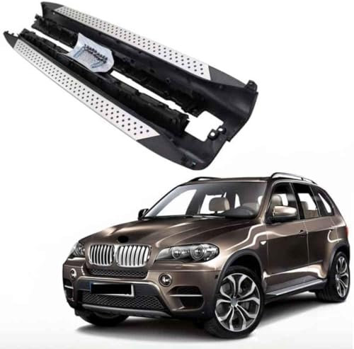 gxybr 2 Piezas Estribos de Coche para BMW X5 E70 2008-2013, Antideslizante Escalones Laterales Coche Pedales Accesorios Anticolisión