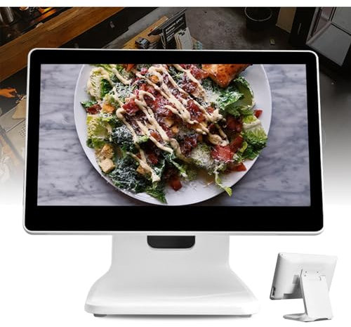 HpJfdsU - ÉCran Tactile 15,6 Pouces, SystèMe Caisse Enregistreuse DéTail Windows 10 - RéSolution 1366X768, Caisse Enregistreuse Pc 4+64 Go, Pour Supermarché D'Affaires