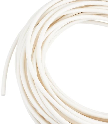 BENECREAT 20m Upholstery Firm Plastic Foam Welt Cord Piping, 6mm White PVC Plastic Solid Piping Cord for Sofa, Chair, Table Runner, Mattress, Curtain Decoration