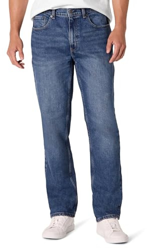 Amazon Essentials Jean Coupe Droite à Faible Élasticité Homme