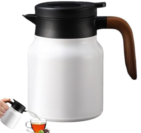 Insulated Carafe, 1l Large Thermal Coffee Carafe, Coffee Pot for Hot & Cold Beverages | Large-Capacity Hot Water Pitcher, Vacuum Beverage Dispenser Good for Outing,home,travel
