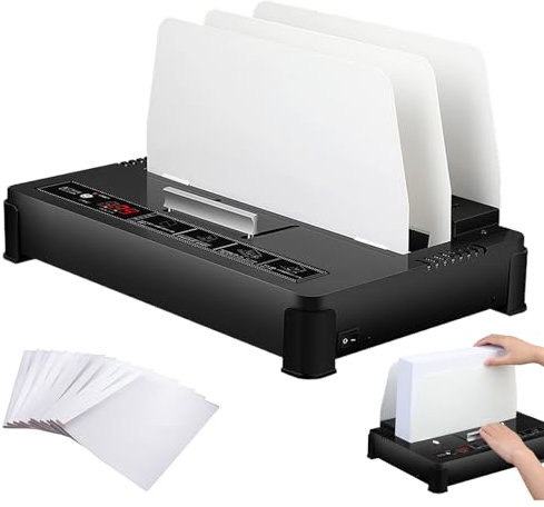 Naturalpowev Thermobindegerät, 55 mm Bindestärke, universelles elektrisches Thermobindegerät mit 50 Bindedeckeln, für Geschäftsdokumente im Format A4/A5/Letter, Büro- und Heimprojekte,6mm-Covers
