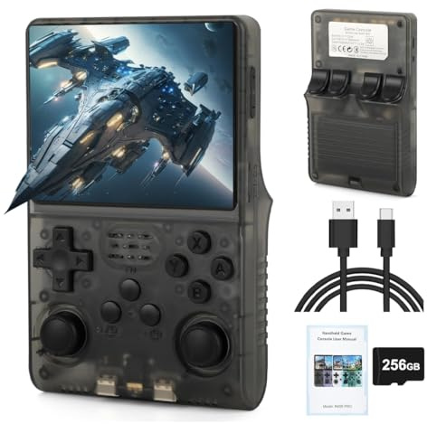 TENIREALX R40S Pro Retro Gaming Console, 30000 Games Handheld Video Game Player 3.5 IPS Display 256G TF Card with 45+ Emulators, Portable Video Games Player