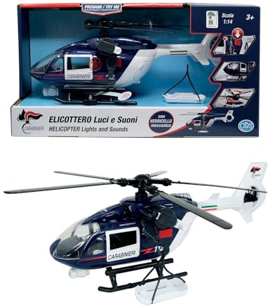 Silver Wheel - Carabinieri Elicottero XL sc. 1:14 Luci e Suoni misura 33 x 12 x 9 cm funzionamento meccanico con verricello