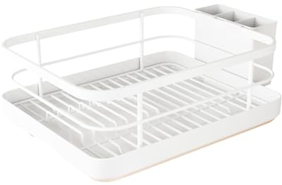 Générique Egouttoir Vaisselle en Acier INOX sur Evier, Égouttoir à Vaisselle Peu encombrant avec Plateau, Panier à Couverts Amovible, Bac d'Egouttage, Accessoire Cuisine Facile à Nettoyer