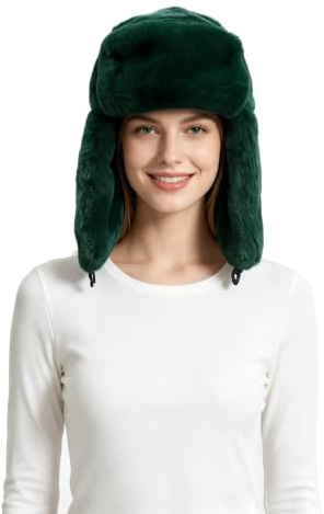 Lina & Lily Winter Trappermütze mit Ohrenklappen aus Kunstfell für Damen Herren