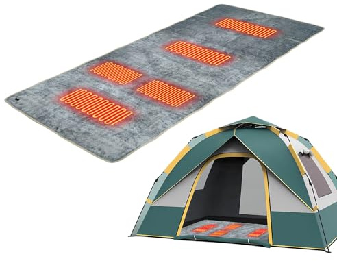 Värmematta sovsäck camping - 3 justerbara temperaturnivåer värmefilt - USB värmematta för camping - för kallt kontor tält vandring bergsklättring
