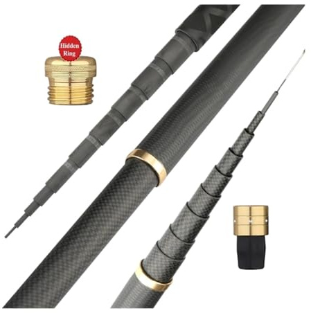 Angelrute,Teleskopruten Carbon Faser Hand Angelrute Teleskop 2,7 M/3,6,9 M/4,5 M/5,4 M/6,30 M/7, M/8 M/9 M/10 M Stream Stange(19 2,6.30M)
