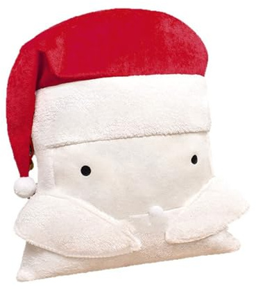 Wiederverwendbare Weihnachts Geschenkbeutel aus Stoff Weihnachtsmann Gesicht Design mit sicherem Verschluss für Kindergeschenke Wiederverwendbare Weihnachts Geschenktasche aus Stoff mit Kordelzug