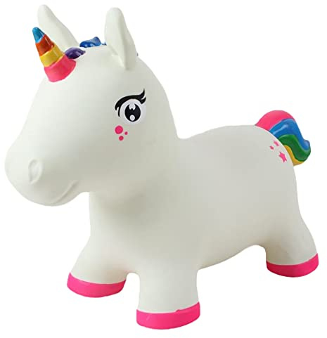 GERARDO'S Hopper unicorno rimbalzante da cavalcare. Space Hopper per bambini a partire da 12 mesi.