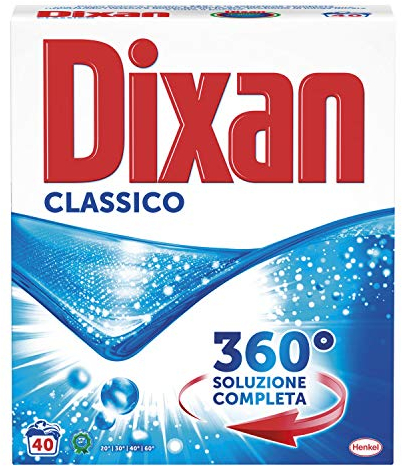 Dixan Detersivo in Polvere per Eliminare Le Macchie Ostinate, 40 Lavaggi, 2.4kg