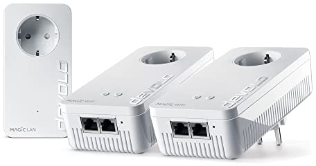 devolo Magic 2 WiFi 6 Multiroom Kit Adaptateur, WiFi Powerline - jusqu'à 2400 Mbps, Point d'accès WiFi Mesh, 4X Connexion LAN Gigabit dLAN 2.0, Blanc