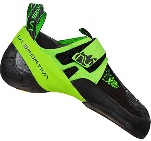 LA SPORTIVA M Skwama Vegan Grün - Bequemer Veganer Vibram Herren Kletterschuh, Größe EU 43 - Farbe Black - Flash Green
