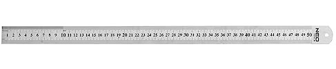 NEO TOOLS Präzises 50cm/75cm/100cm langes Edelstahl-Lineal (50cm) | Perfekt für genaue Messungen, Messlatte, Linearmessgerät, Klare Markierungen, Eine Öffnung zur einfachen Aufbewahrung