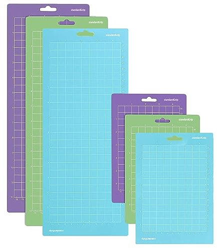 Zubehör Grip Schneidematte für Cricut Joy (35.5 * 14cm, 21.5 * 14 cm) mit Raster, 6 Stück Matte Standard Grip Schneidematte für Karten, Papier, Vinylfolie PlotterSchneide, Premium kleber