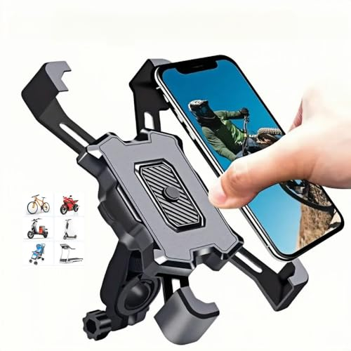 kiorziesk Supporto Telefono per Bicicletta e Motociclo - Porta Cellulare Universale 360° Ruotabile per Manubrio MTB, Bici, Moto - Compatibile con iPhone, Samsung Galaxy, Huawei, Xiaomi, Oppo