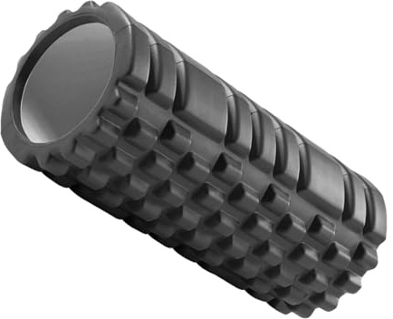 Yoga Massager Foam Rollers, Trigger Point Fitness Foam Roller Deep Tissue Muscle Massage Roller Yoga Pilates Roller for Relax Muscles, Balance Exercises, Physical Therapy, Pain Relief (Black)