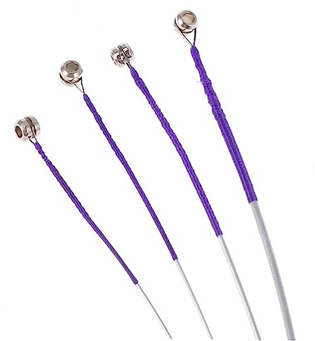 4 Stück Cellosaiten mit Stahlkern, Nickel Chrom Umsponnen, A-d G-c | Nickel Plattiertes Kugelende, für Cello in 1/4, 1/2, 3/4 und 4/4, für Lernende