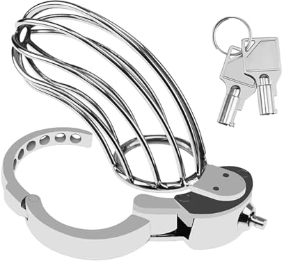 TOUNID Neu Metall Peniskäfig Für Männer Chastity Cage Male mit Einstellbarer Sprengring Keuschheitskäfig Herren Bondage Keuschheit Käfig SM Sexspielzeug Edelstahl Sex Toys(001 Modell)