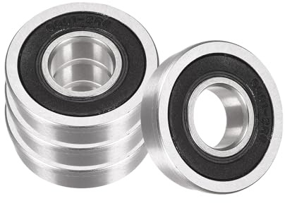 Kozelo 4pz Cuscinetto a Sfere Flangiato F6001-2RS - [12x28x8mm] Cuscinetti Flangiati di Ricambio per Stampanti, Motori, Scatole del Cambio | Acciaio al Cromo, ABEC1
