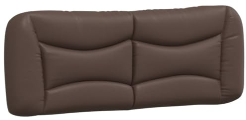 vidaXL Kopfteil-Kissen Hvar Braun 140 cm Kunstleder