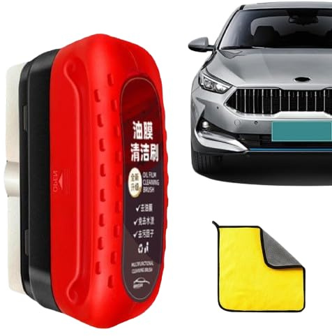 Multifunktionale Kfz-Ölfilm-Reinigungsbürste, Kfz Ölfilmreiniger, Ölfilm-Entferner Für Glas, Ölfilm-Entferner Für Windschutzscheiben, Windschutzscheibenreiniger & Ölfilm-Entferner (1pc-a)