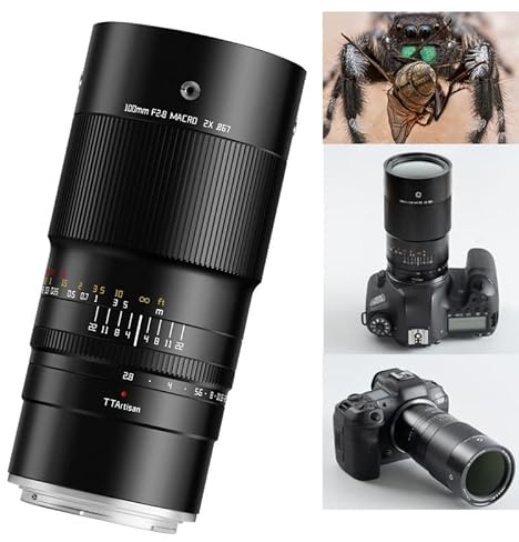 TTARTISAN Objectif macro 2X plein format 100 mm F2.8 pour appareils photo EOS R RP RP R5 R5C R6 R6 Mark II R3 R7R8 R10, etc.
