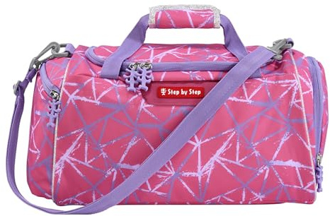 Step by Step Sporttasche „Star Stella“, llila/rosa, mit Nasswäschefach, Abnehmbarer Tragegurt, Verstellbarer Schultergurt, für Mädchen 1. Klasse, 13L
