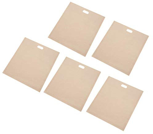 5 Stück Wiederverwendbare Toasterbeutel, Hitzebeständig, Antihaftbeschichtet, Brotbeutel, Sandwiches, Pizza, Heizbehälter