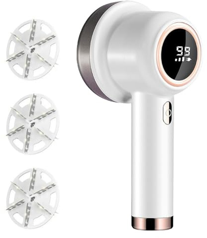 Elektrisk luddborttagare för kläder, justerbar 3-växlad tygrakapparat med 6 skärblad och LED-display bubbelborttagare bärbar debobbler med 3 användningsskydd och 3 ersättningsskärare.