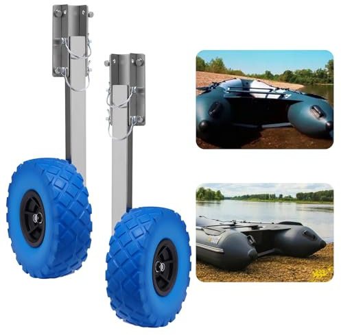Brride Heckräder Tragfähigkeit Slipräder, Schlauchbooträder, Transporträder mit Edelstahlrahmen Maximale Belastung 150kg, für alle ArtenVon Aufblasbaren Booten und Anhängern
