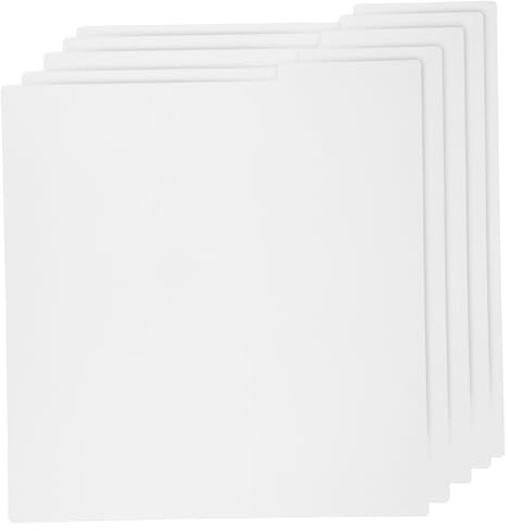 Warmhm Intercalaires de Dossiers avec Onglets, 5 Pièces Pp Blanc | Cartes et Dossiers, Onglets à Écrire, Résistance à Déformation, Lot de 5