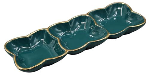 OFFSCH Tazón De Salsa Cerámica Plato Para Salsa y Mojar Secciones Decoración Mesa