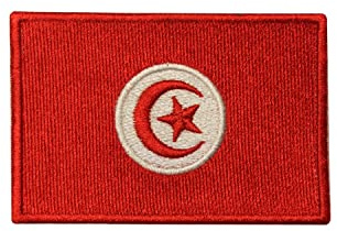 Tunesien Länderflagge Logo Patch bestickt Applikation Tunesien Länderflagge Patch Aufbügler Patch Aufnäher Emblem