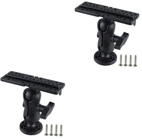 Housoutil 2 Sätze Halterung für Fischfinder Angelausrüstung Sitz Scaler Inhaber Fischfinder Halterung Sicherer Halt für den Fischfinder Kajakzubehör Fischfinder-Unterstützung Nylon Black