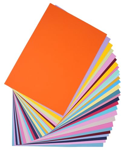 Buntes Papier A4, Tonpapier A4 Bunt Bastelpapier Bunt Kopierpapier Tonkarton Dickes PapierBastelkarton Druckerpapier Origami Papier Neon Karton Bastelpapier Set Kinder 230 g/m², 20 Farben (20 Colors)