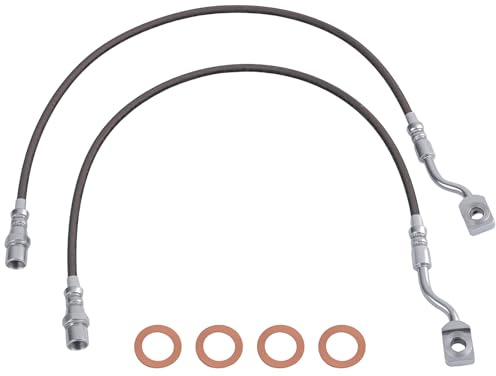 maXpeedingrods Front Extended Brake Lines for Chevy Silverado/GMC 1500 2007-2018, 2500HD/3500HD 2011-2019, for Suburban/Tahoe/Yukon XL, Stainless Steel - 5-7.5 Lift, DOT Approved