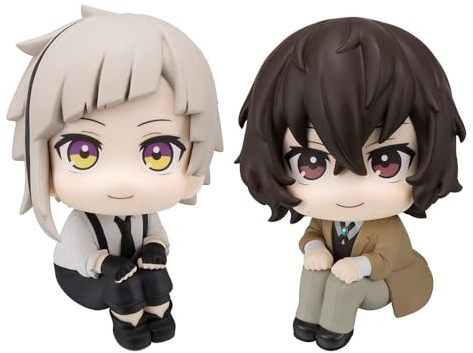 Anjinguang Dazai Osamu Look Up Figuren Anime BSD Nakajima Atsushi Actionfigur Statue Cute Cake Topper Anime Figur Sammlerstücke 2pcs