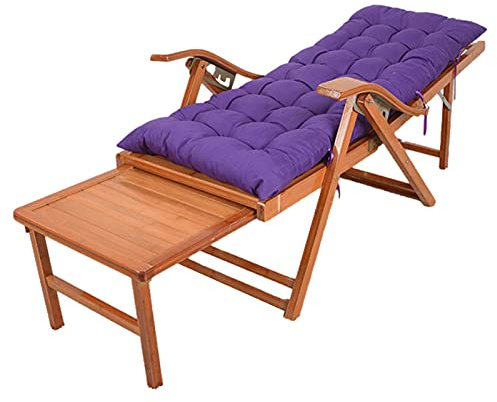 Silla plegable portátil de madera ajustable para exteriores, sillón de jardín de bambú con cojines extraíbles, perfecto para balcón y patio relajante.