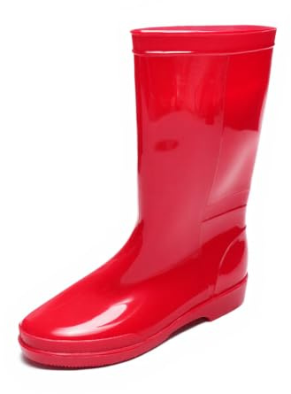 JOMIX Stivali da Pioggia Donna Gomma Impermeabili Antiscivolo Alti Scarpe da Giardino Comode Pulire e Resistenti Stivaletti Galosce per Outdoor Lavoro Pesca (WRB255105, Rosso, 37 EU)