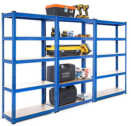 Racking Solutions Heavy Duty Garage Racking 3 Bay MEGA DEAL 175KG Per Shelf (1500mm H x 750mm W x 300mm D)