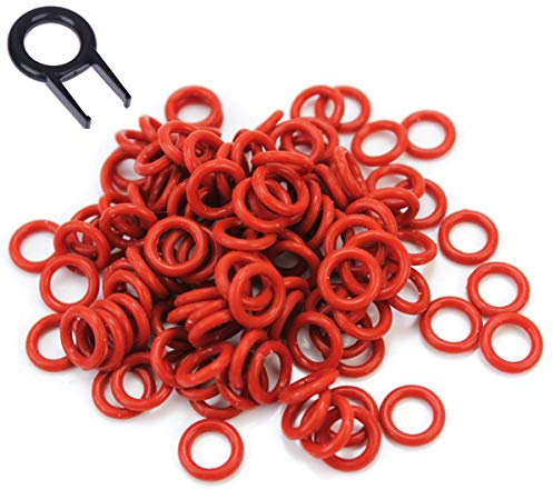 120Pcs Rubber O-Ring Switch Dampeners Keycaps for Cherry MX Switch Gaming Mechanical Keyboards Dampers DIY Replace (Red)