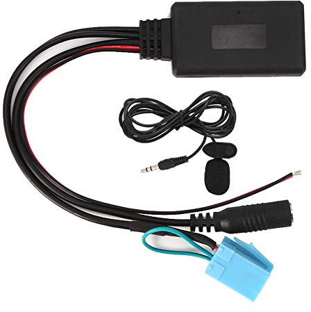 Terisass AUX-IN Aadapter 8Pin Autoradio o Bluetooth Adapter mit Mikrofon Freisprecheinrichtung Fit für Smart 450 smart 450 radnabenabdeckung Bluetooth grundig smart 450