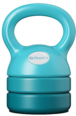 ZhaoCo Kettlebell da Donna, Kettlebell Regolabile Pesi 5 lbs(2,4kg), 8lbs(3,8kg), 9lbs(4,2kg), 12lbs(5,6kg), Attrezzo Sportivo per Sollevamento Pesi, Fitness, Allenamento Muscolare