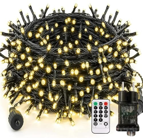 Bzavor Led Lichterkette Außen Strom 55M 500 LED mit Fernbedienung Timer Merkfunktion Steckdose IP65 Wasserdicht,Led Lichterkette Weihnachtsbaum mit Stecker für Innen Außen Weihnachten Deko Hochzeit