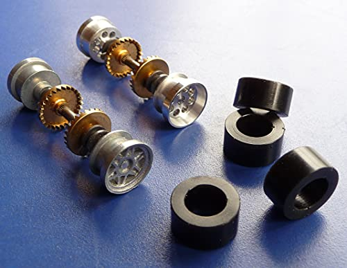 WIM-Slotcar 4-STÜCK Reifen HINTEN für Carrera Servo 140 V1 mit TOP GRIPP