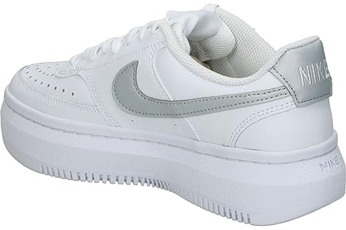 Nike Nike Court Vision High Leather, Sneaker Donna, White Mtlc Platinum Summit White, 38 EU