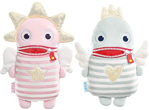 Schmidt Spiele 42534 Worry Eaters Sorgenfresser Tinka, 23,5 cm, Edition Angels, bunt & 42536 Worry Eaters Sorgenfresser Tulip, 22 cm, Edtition Angels, bunt