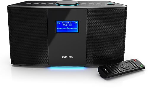 Aiwa Wireless Speaker - Unleash Powerful Sound and Versatile Connectivity - Experience Bluetooth Freedom, FM Radio, Clock, 20W RMS, LCD Display, and Alarm Clock Functionality